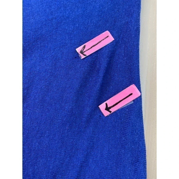 Chico's Womens Size S/M Blue Rayon Blend Light-weight Poncho FLAW - Picture 3 of 8